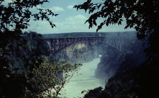 The bridge across the Zambesi at Victoria Falls