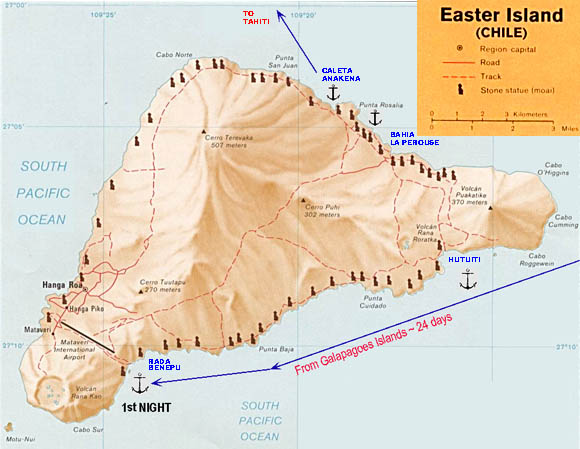 Map of Easter Island