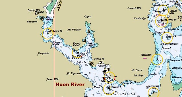 Huon River Map
