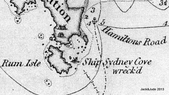 Map of Wreck by Matthew Flinders 1797