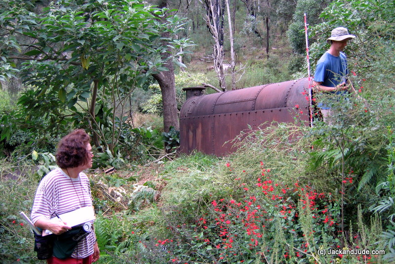 The boiler, made in England, brought in by bullock cart then lost to forest growth