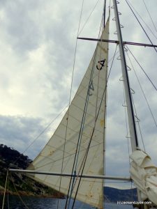old sail flying